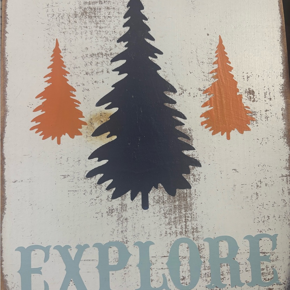 Explore Wall Art with Trees - Black and Orange